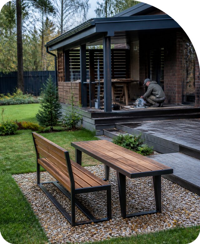 Лавочку со столиком на заказ в Качканаре от 19378 р. | РадиДОМА-Кчк